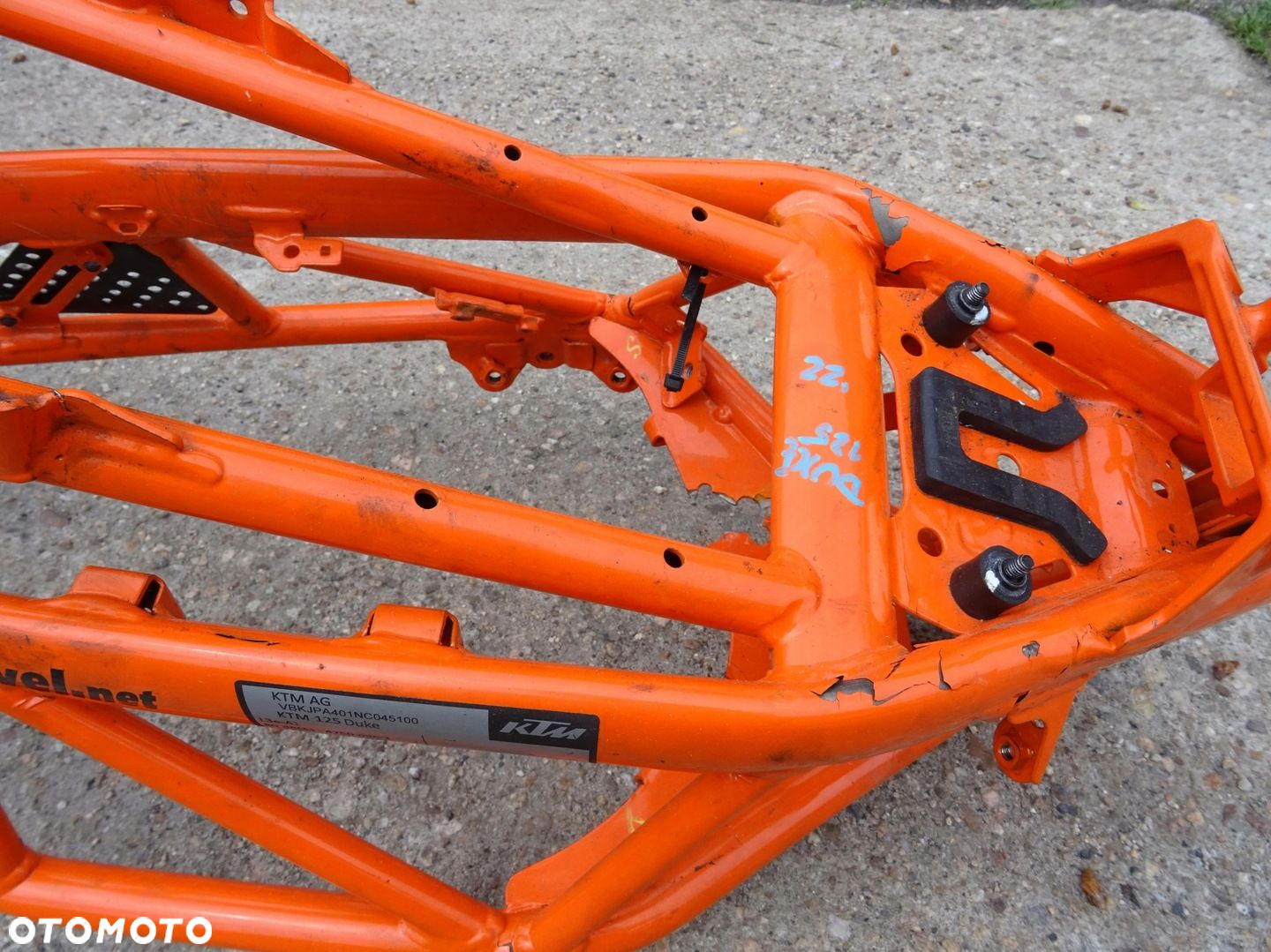 KTM DUKE 125 RAMA DOKUMENTY 22 17 - 23 - 9