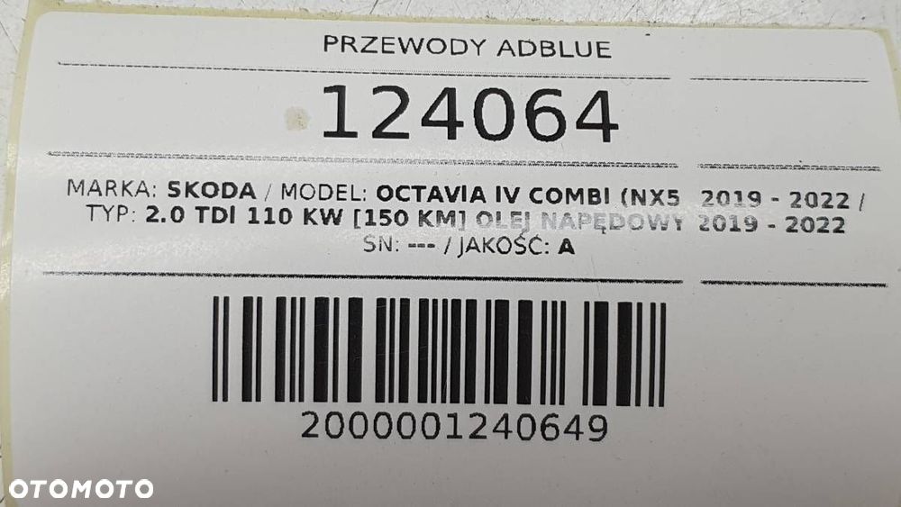 PRZEWODY ADBLUE SKODA OCTAVIA IV 2.0 TDI - 9