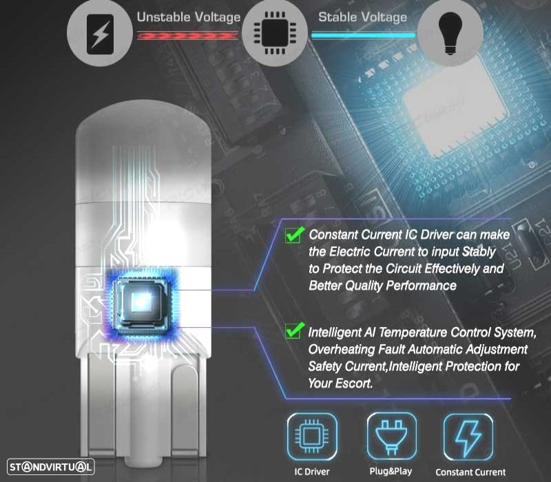 LÂMPADA LED H-POWER W5W T10 - 3