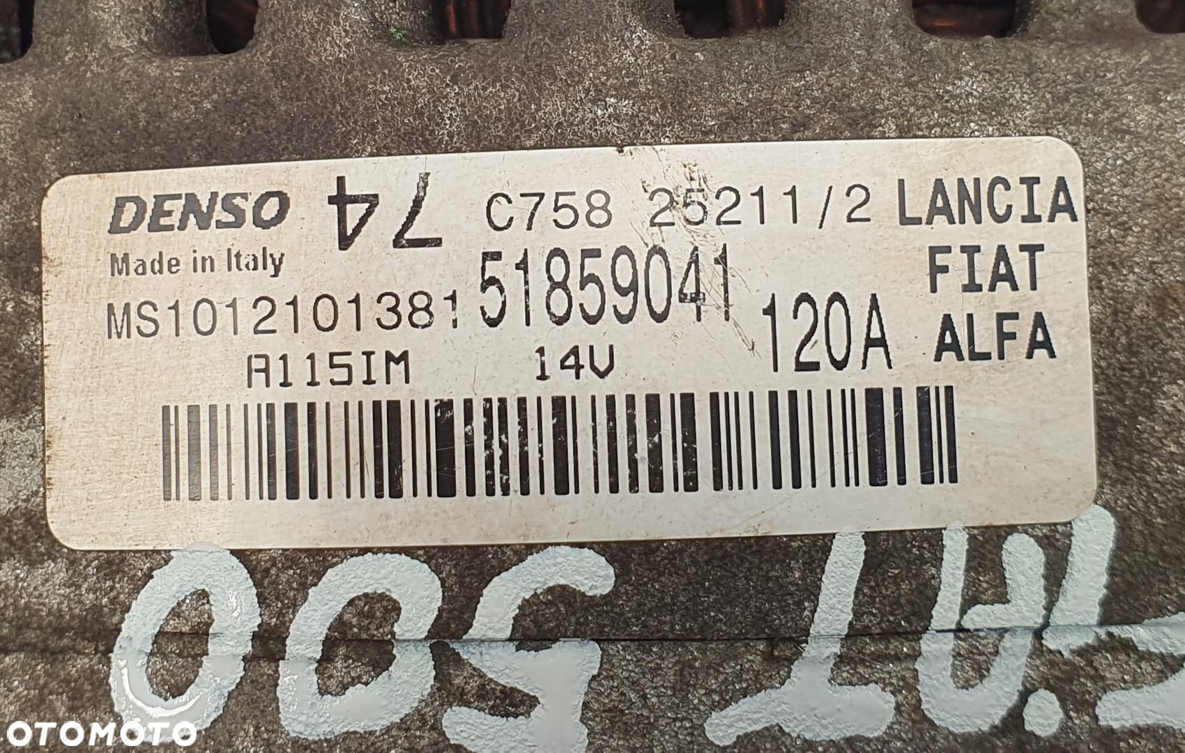 ALTERNATOR FIAT 500 1.2 8V 51859041 - 5