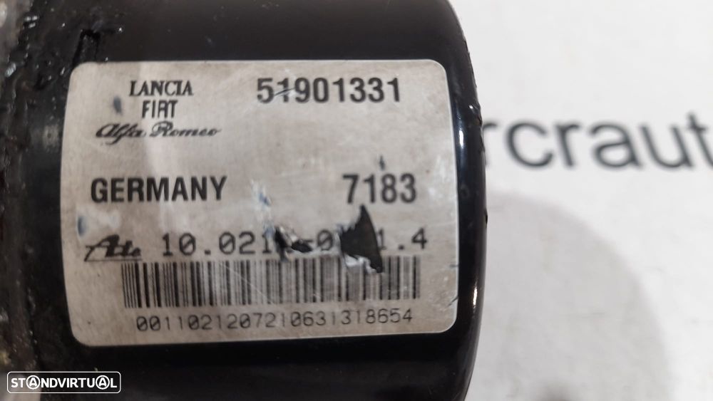 ABS MODULO BLOCO HIDRAULICO ATE 51901331 10096128083 100961 28083 10061937431 100619 37431 28561048123 285610 48123 6113020088E ALFA ROMEO GIULIETTA 940 2.0 JTDM 16V 140CV 940A5000 - 4