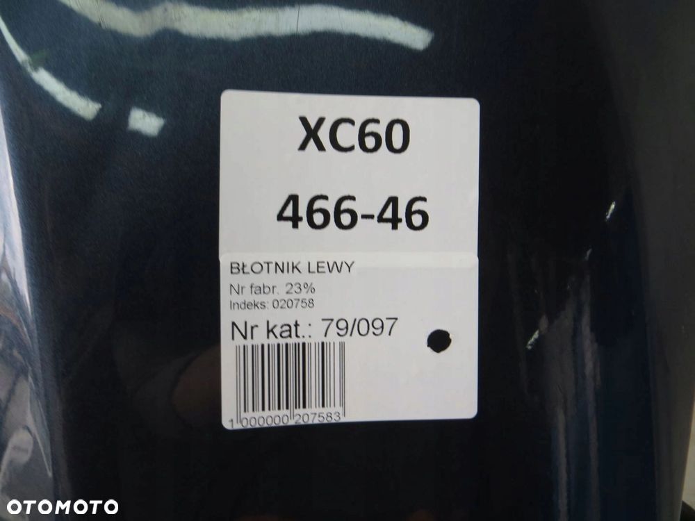 VOLVO XC60 BŁOTNIK LEWY PRZÓD 466- 08-13 - 6