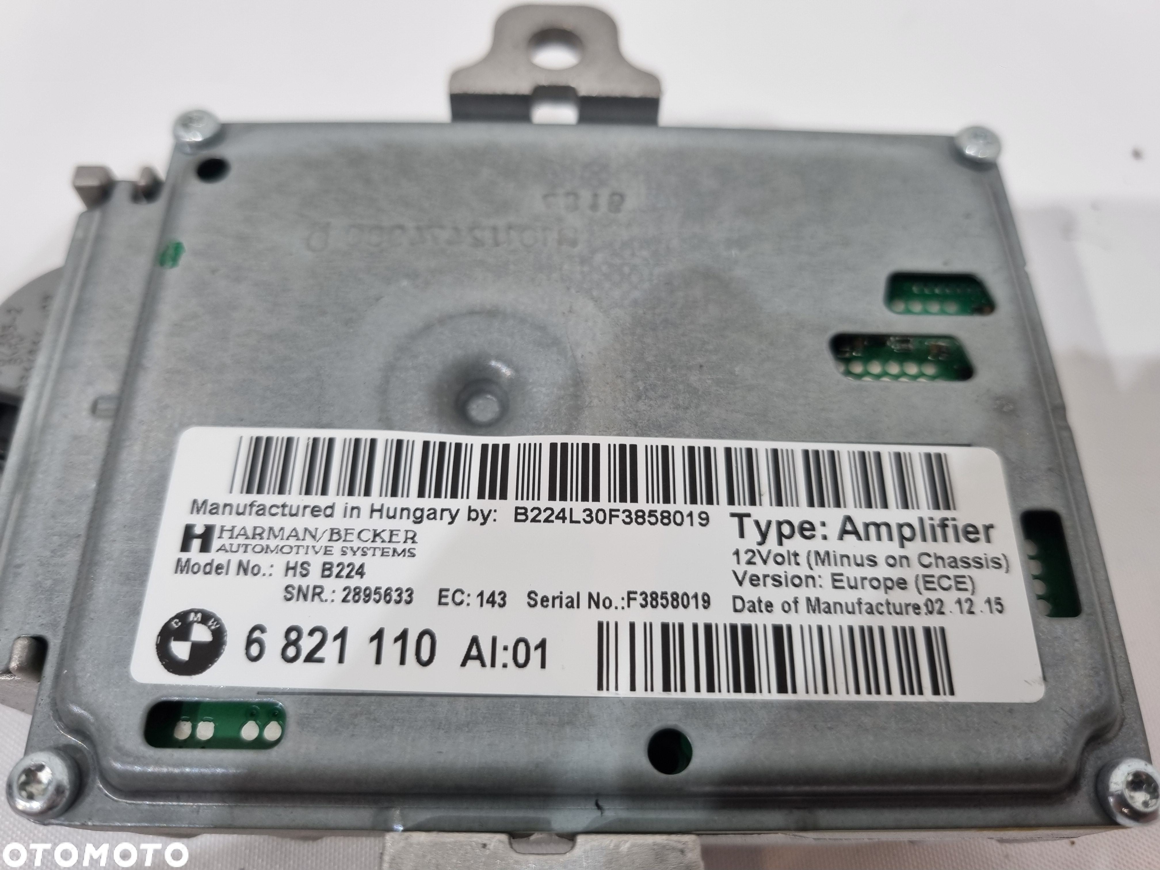 BMW F20 F21 F22 F30 F31 F32 F34 F36 WZMACNIACZ STEROWNIK ACTIVE SOUND 6821110 - 4