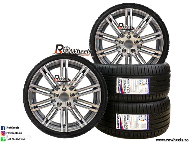 Jante Porsche Cayenne 21 R21 Gri si Polish Anvelope Vara - 2