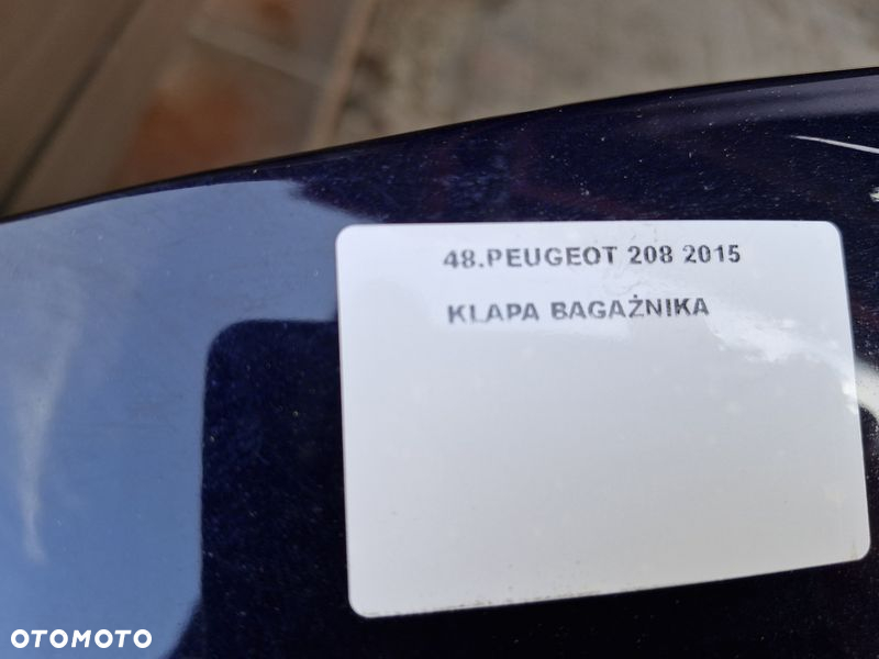 PEUGEOT 208 I 1 KLAPA BAGAŻNIKA TYŁ TYLNA - 3