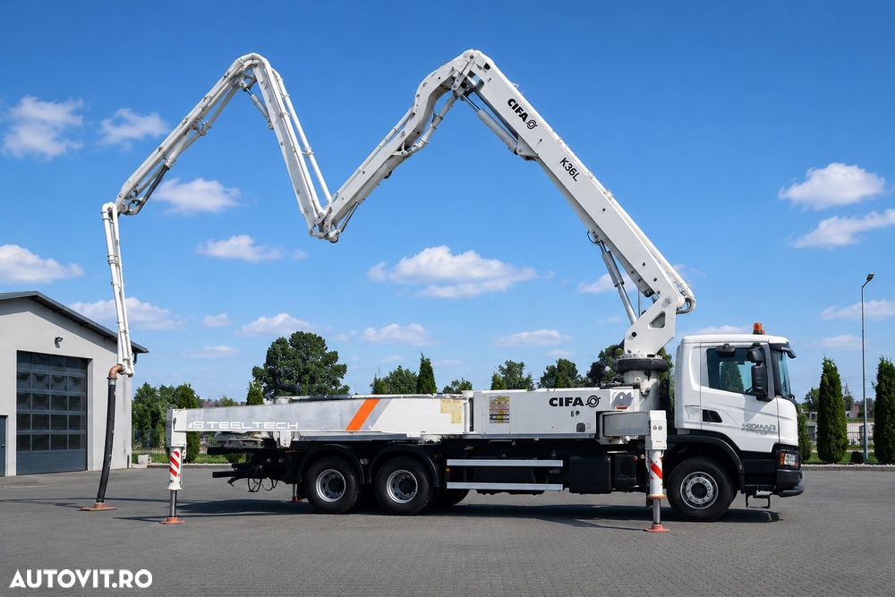 Scania P 450 XT / 6x4 / POMPĂ DE BETON CIFA K35L / ANUL 2019 / RADIOCOMANDĂ / IMPORTAT - 2