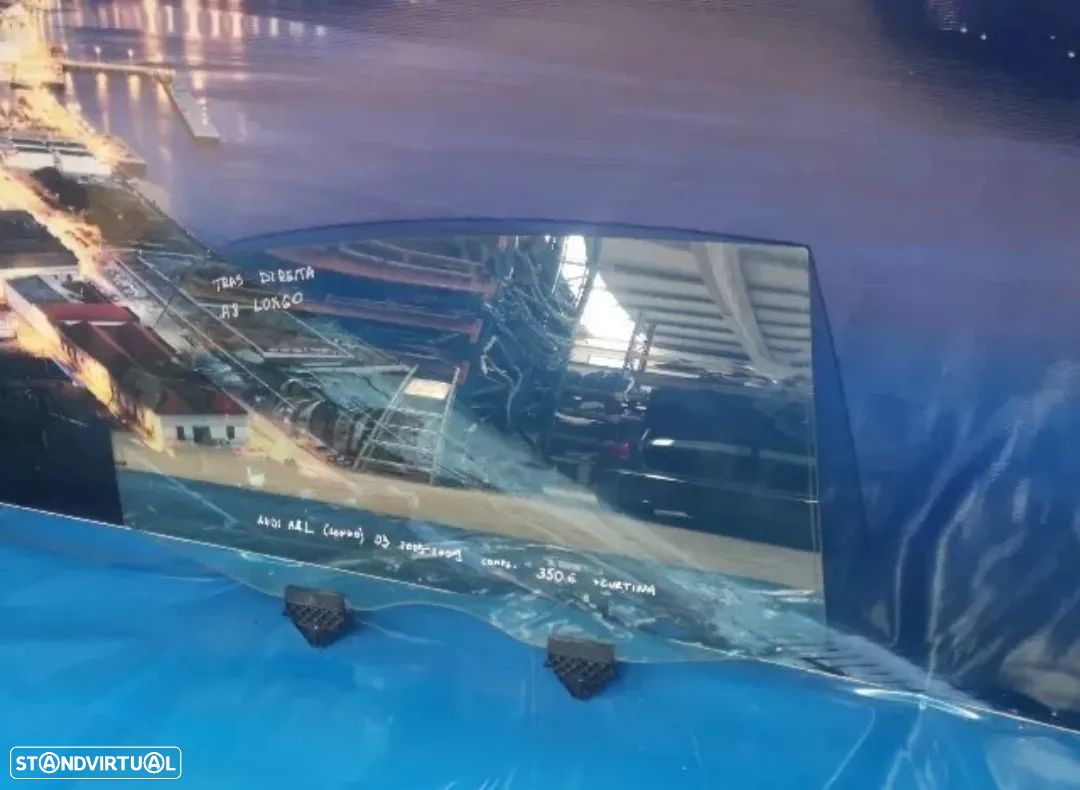 Vidro da porta traseira direita originais duplo para Audi A8 d3 4e0 Li 2003+ - 1