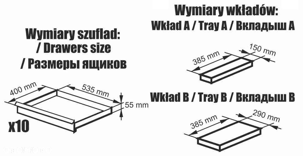 WÓZEK NARZĘDZIOWY SZAFKA 10 SZUFLAD C1275 CORONA - 3