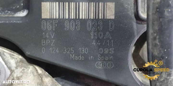 Alternator 06F903023D 1.6 2.0 TDI Volkswagen VW Polo 5 6R [2009 - 201 - 2