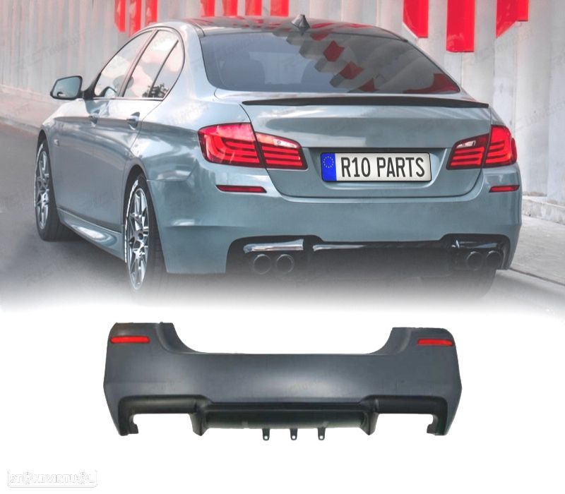 PARA-CHOQUES TRASEIRO BMW F10 F18 11-16 LOOK M5 - 1