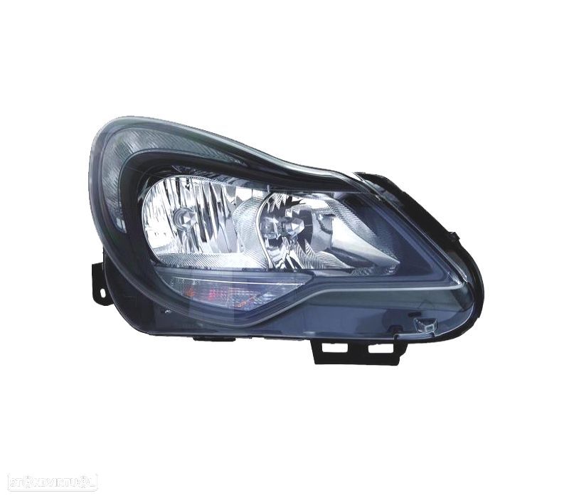 FAROL DIR PARA OPEL CORSA D 11-14 FUNDO PRETO - 1