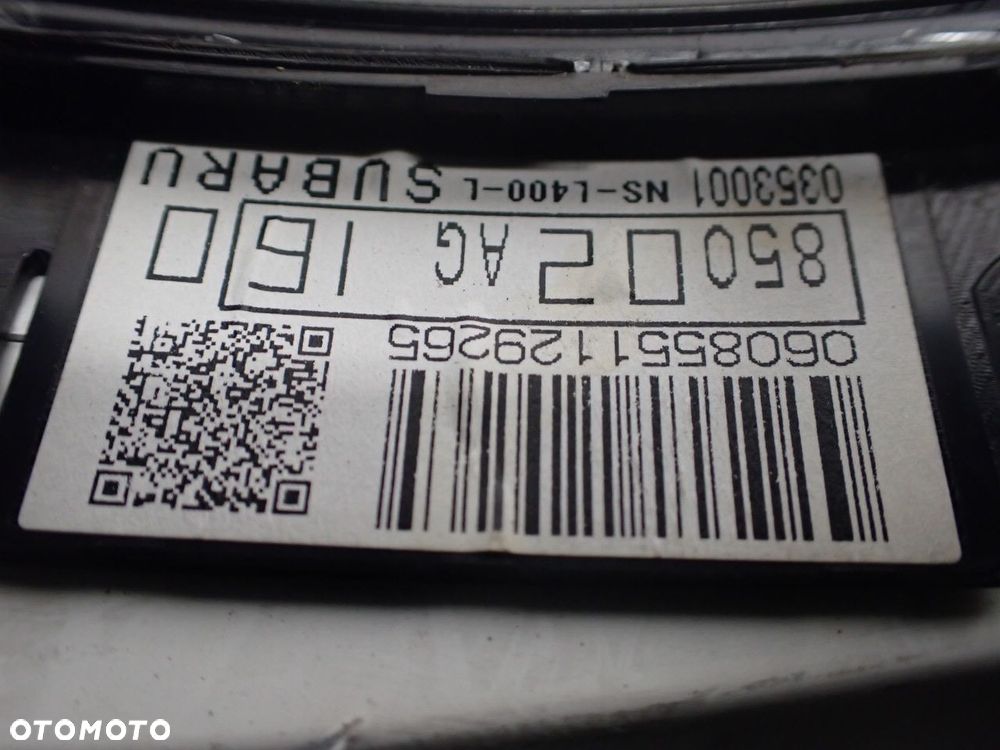 LICZNIK SUBARU LEGACY IV 2.0D 85002AG160 - 8