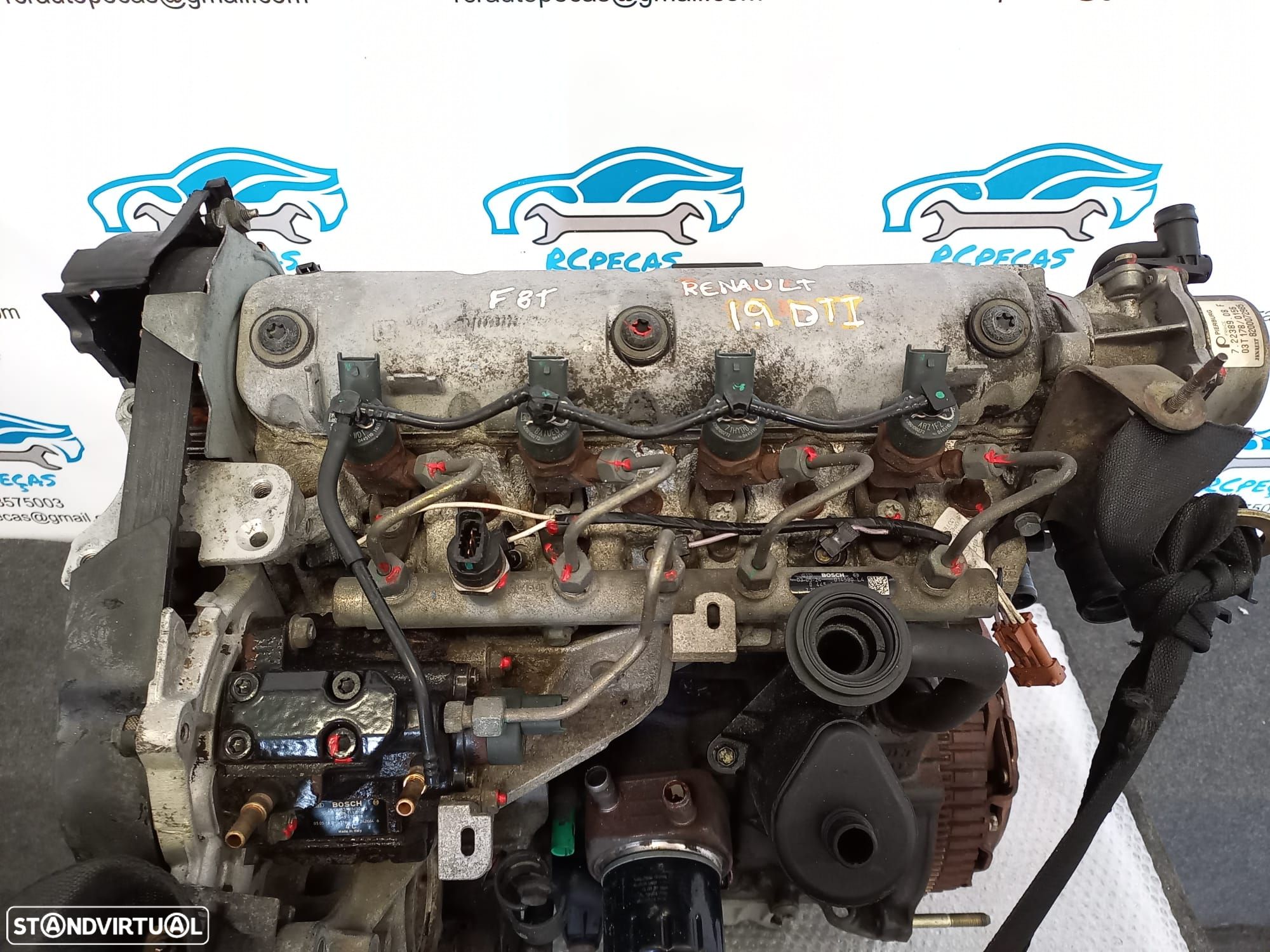 MOTOR F8T F9Q 744 F9Q744 RENAULT MEGANE I 1 MK1 FASE II 2 1.9 DTI 80CV F8T SCENIC KANGOO - 1