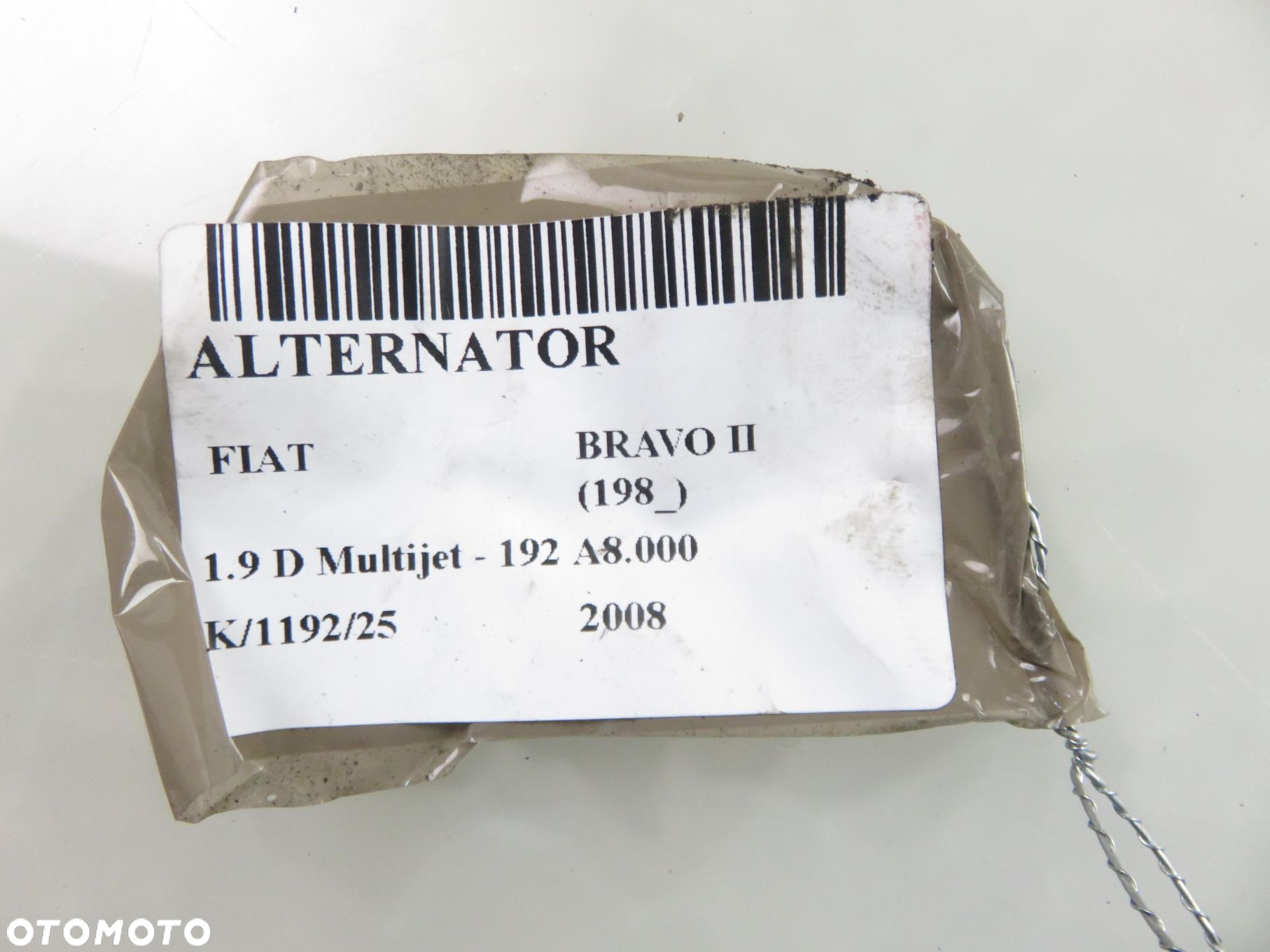 ALTERNATOR FIAT BRAVO II 1.9 D 51727338 MS1012100870 - 2