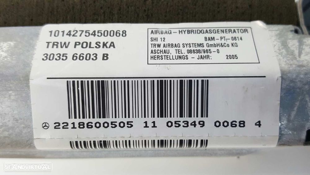 AIRBAG DA PORTA TRASEIRA ESQUERDA MERCEDES CLASE S (W221) BERLINA 320 / 350 CDI... - 3