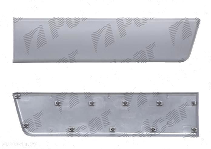 Bandou aripa, ornament Fiat Ducato (250), 09.2006-08.2014; Peugeot Boxer (250), 09.2006-08.2014, Citroen Jumper (250), 09.2006-08.2014, Dreapta, negru; in fata rotii; aripa spate