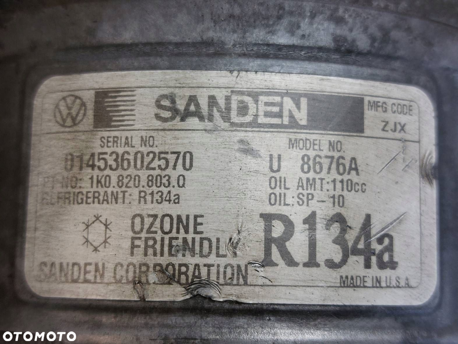 SPRĘŻARKA KOMPRESOR KLIMATYZACJI VW JETTA V 1.9 TDI 1K0820803Q - 6