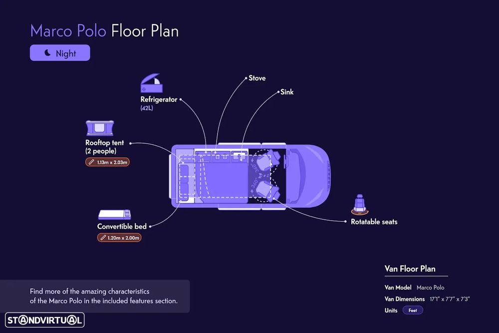 Mercedes-Benz Marco Polo Mercedes Marco Polo 250d | Autocaravana de luxo | 2 lugares para dormir | Cozinha + tejadilho elevatório - 24