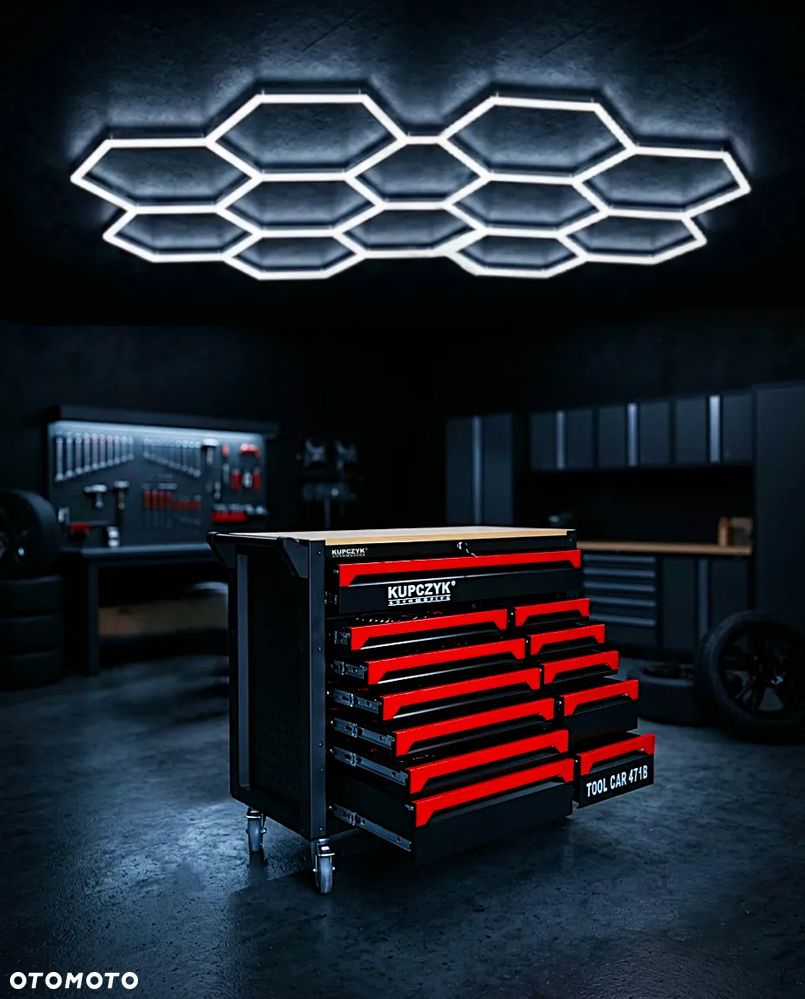 Wózek warsztatowy narzędziowy 12 szulad wyposażenie 471 elementów Kupczyk TOOLCAR 471B - 22