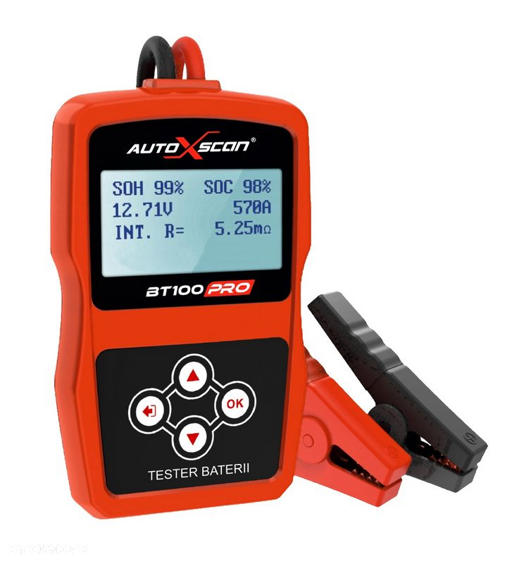 TESTER DO BATERII AKUMULATORÓW 12V AUTOXSCAN BT100 PRO - 7