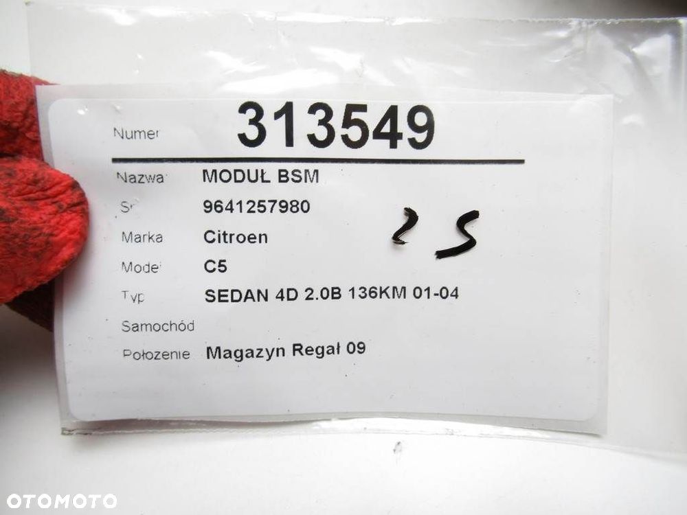 MODUŁ BSM  CITROEN C5 I (DC_) 2001 - 2005 2.0 16V (DCRFNC, DCRFNF) 100 kW [136 KM] benzyna 2001 - - 8