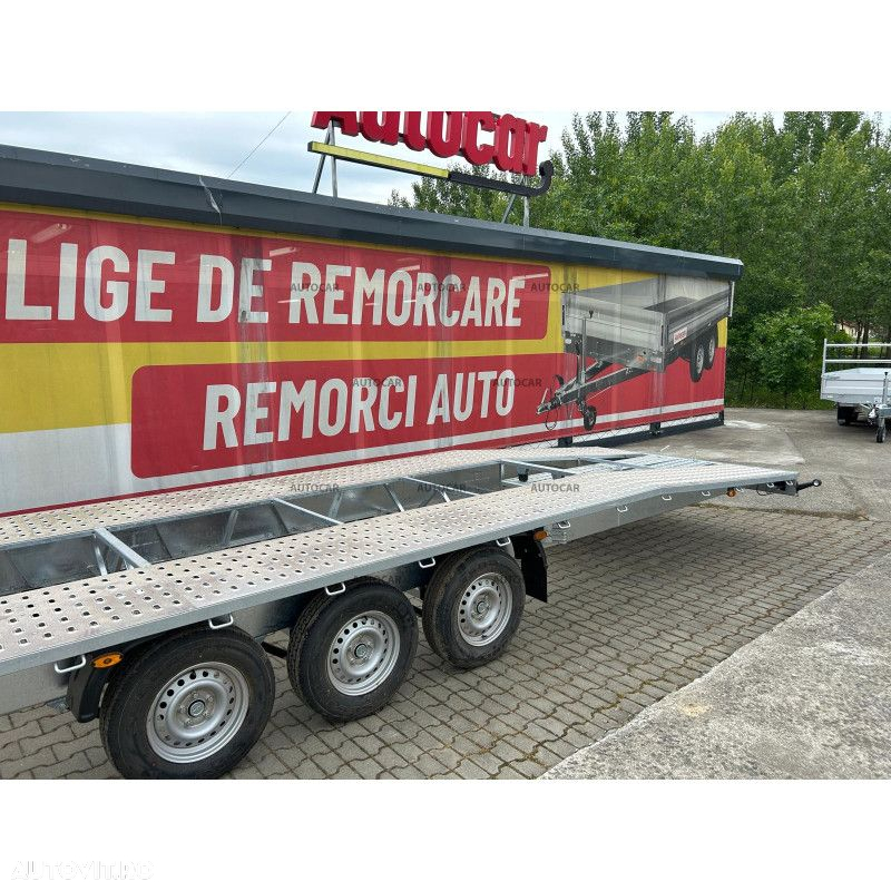 Autocar Trailer auto Niewiadow nou cu trei axe de 8,5 m Roti 185R14C de 3500kg - 4