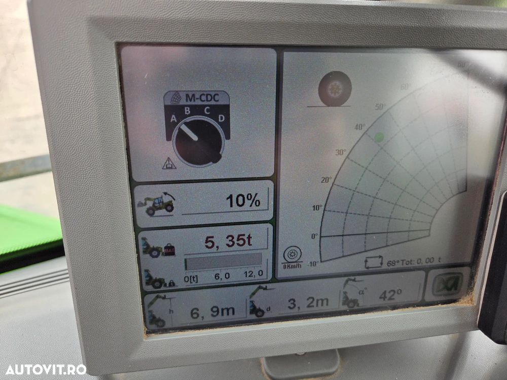 Merlo CA SI O MACARA de 12t, P120.10, ridica 12t la 5m si 7t la 10m, 1.164h, 2018, furci, cupa 3,5mc, Masa operational 15,6t, sistem protectie cu 3 camere/parte, protectie cabina, Aer cond, cilindri de MACARA, posibil leasing 2 ani, PROMOTIE 93.900 EUR+Tva - 36