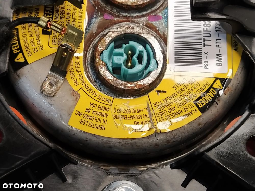 RANGE ROVER VOGUE L405 SPORT L494 AIRBAG PODUSZKA POWIETRZNA KIEROWCY SZARA SKÓRA ORYGINAŁ - 15