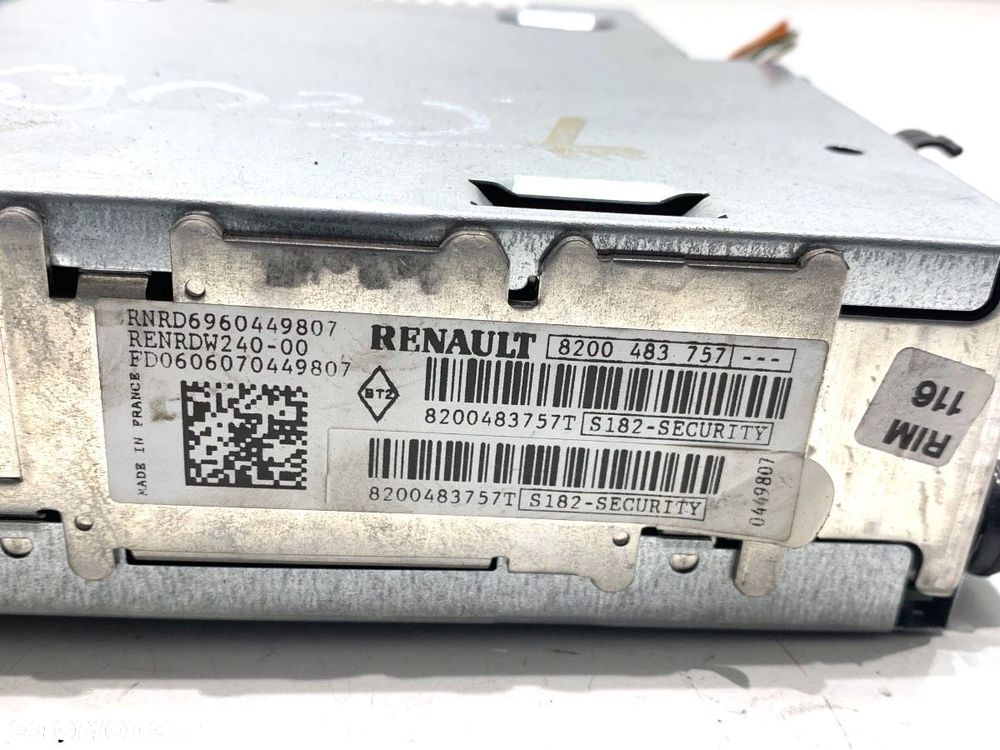 RADIO  RENAULT CLIO III (BR0/1, CR0/1) 2005 - 2014 1.2 16V (BR02, BR0J, BR11, CR02, CR0J, CR11) 55 - 4