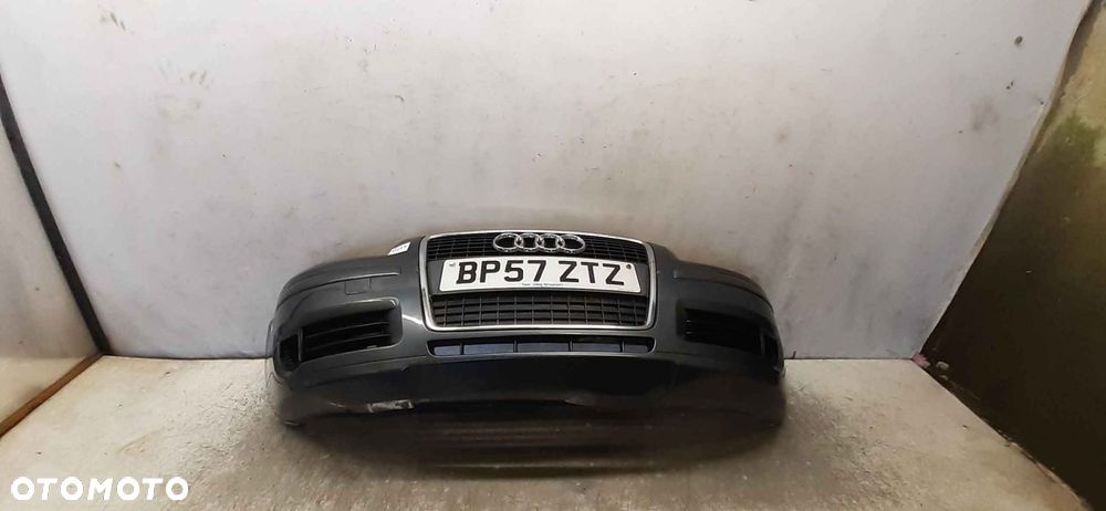 ^ ZDERZAK PRZÓD PRZEDNI AUDI A3 8P LIFT FL LX7Z SZARY GRAFITOWY - 1