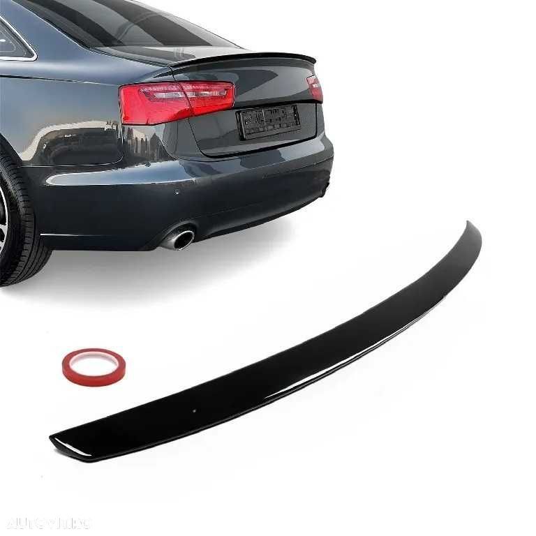 Eleron Lip Codita Portbagaj Audi A6 C7 Sedan Sline 11-18, Negru Lucios - 1