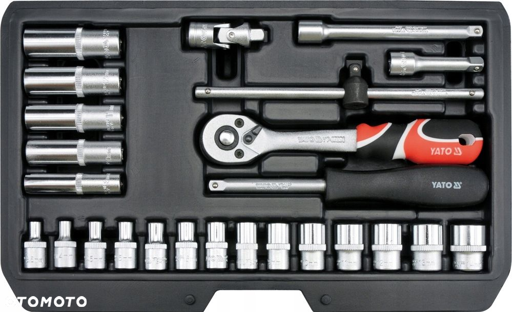 YATO KOMPLET NARZĘDZIOWY ZESTAW KLUCZY NASADOWYCH 1/4 25 SZTUK YT-14461 - 4