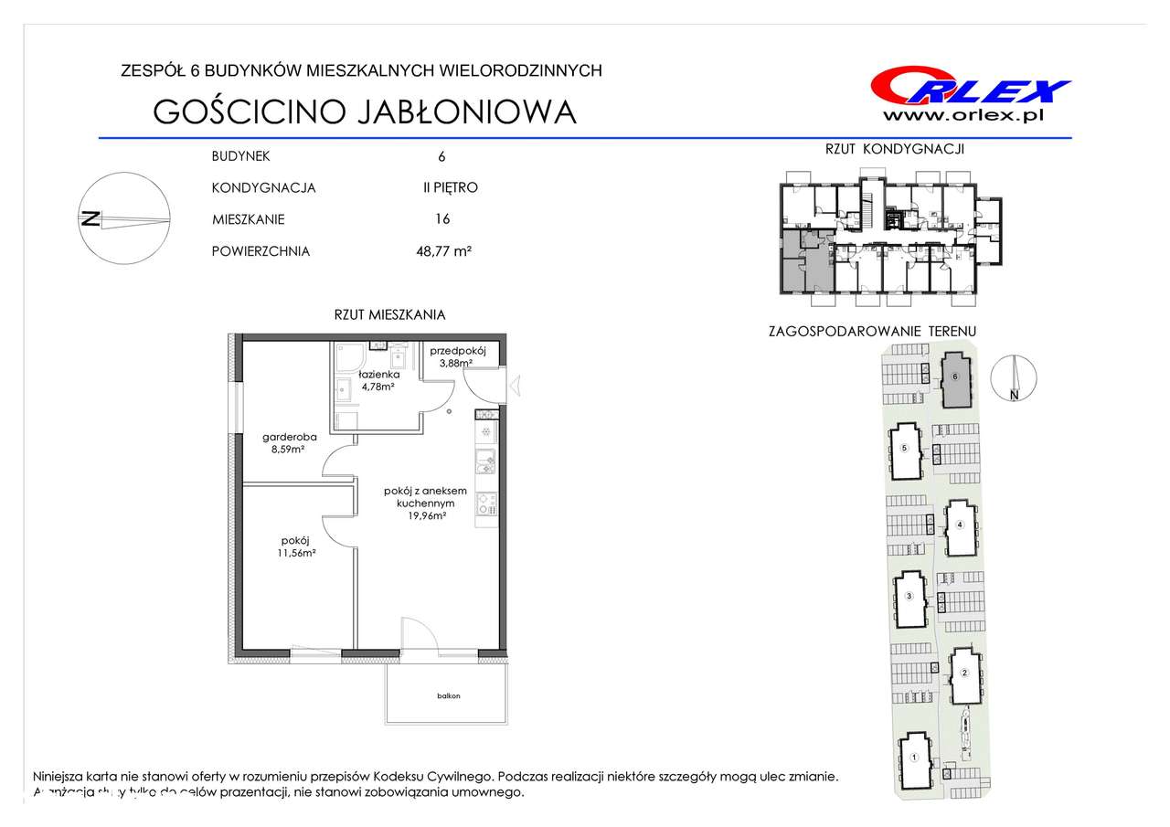 Mieszkanie na sprzedaż, 3 pokoje, 49 m², Gościcino