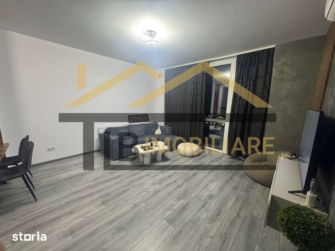 Apartament cu 2 camere, 56 mp, semidecomandat, Zona Shopping City — fotografia 3