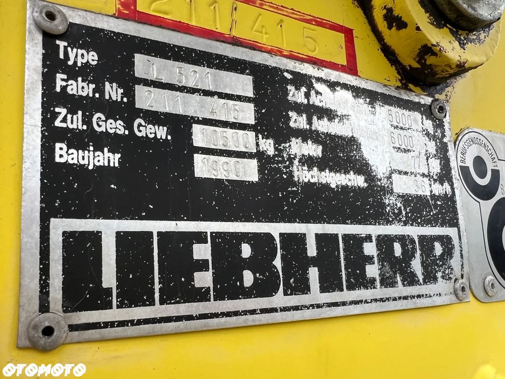 Liebherr L521 – Ładowarka kołowa / Radlader – 1990 – Diesel – - 7