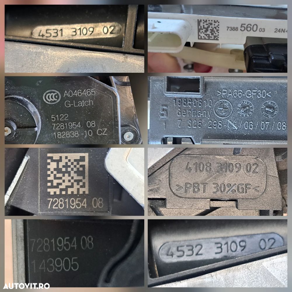 Broasca soft close fata spate st dr haion balamale haion suport maner exterior usa stanga cu tija instalatie electrica usa fata spate st dr Bmw SERIA 7 X5 X6 G11 G12 F15 F16 F85 F86 - 4