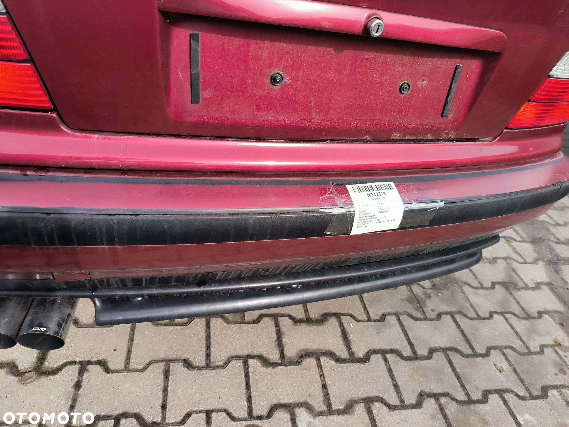 ZDERZAK TYŁ BMW SERIA 3 E36 316i CALYPSOROT METALLIC - 2