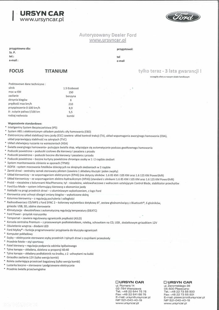 Ford Focus 1.5 EcoBoost Titanium ASS - 18