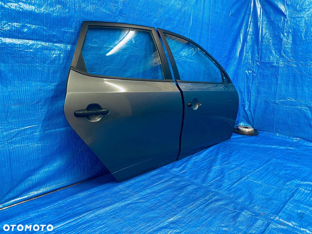 DRZWI PRAWE PRAWY PRZÓD PRZEDNIE TYŁ TYLNE KOMPLETNE HYUNDAI I30 HB 5-DRZWI 07-12R ; SZARE LAKIER 9A ORYGINAŁ EUROPA - 4