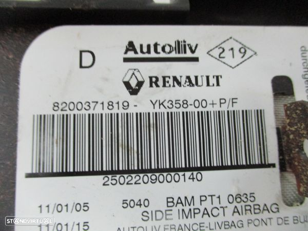 Airbag Banco Dto Renault Megane Ii (Bm0/1_, Cm0/1_) - 6