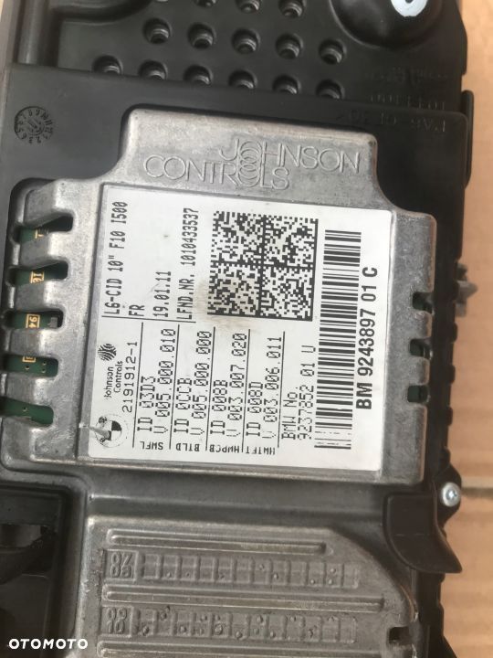 Radio BMW 5 F10 F11 CIC wyświetlacz panel ekran GPS nawigacja komplet 923915501 9243897 - 5