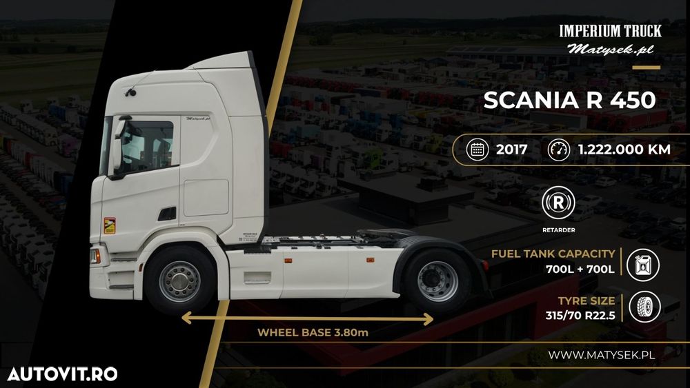 Scania R 450 / RETARDER / REZERVOARE DE COMBUSTIBIL: 1.200 L / EURO 6 - 3