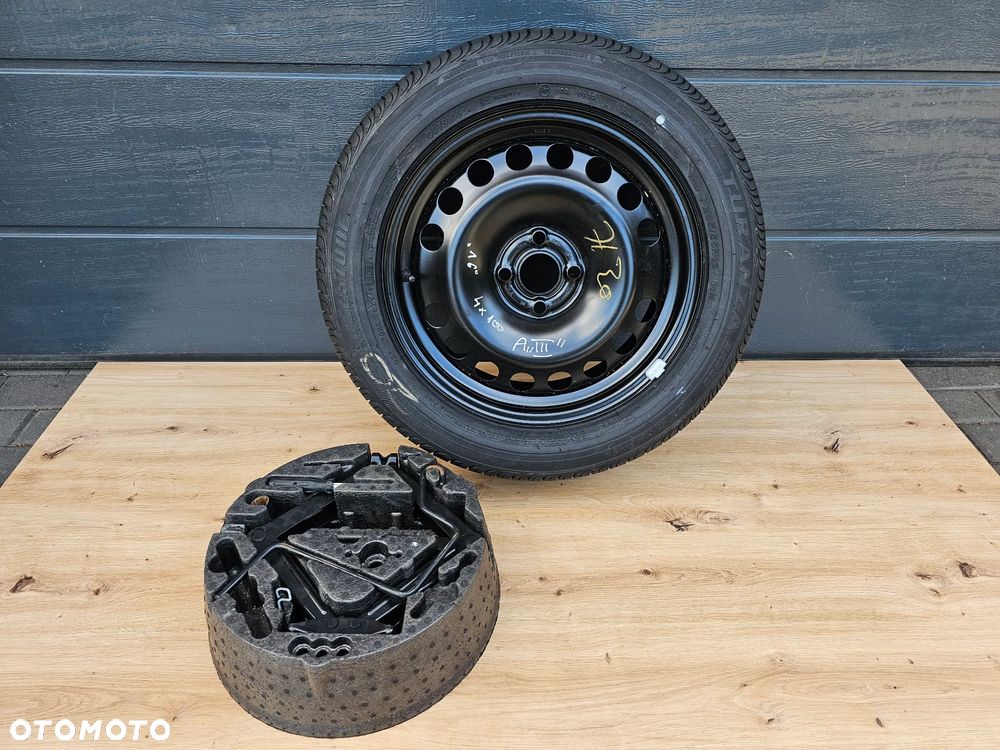 KOŁO ZAPASOWE ZESTAW NAPRAWCZY OPEL ASTRA G H MERIVA A CORSA D 4X100 16 CALI ET37 205/55/16 BRIDGESTONE - 1