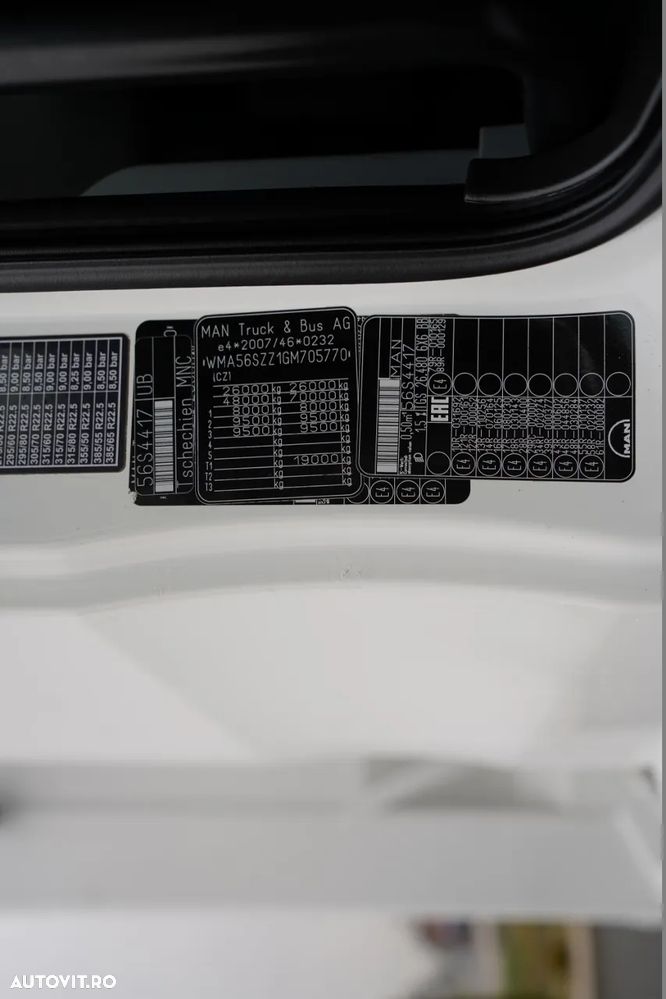 MAN TGS 26.480 / 6X6 / BASCUNĂ 3 LATE / BASCUNĂ HIDRODOXICĂ / MANUALĂ / BORDMATIC - 36