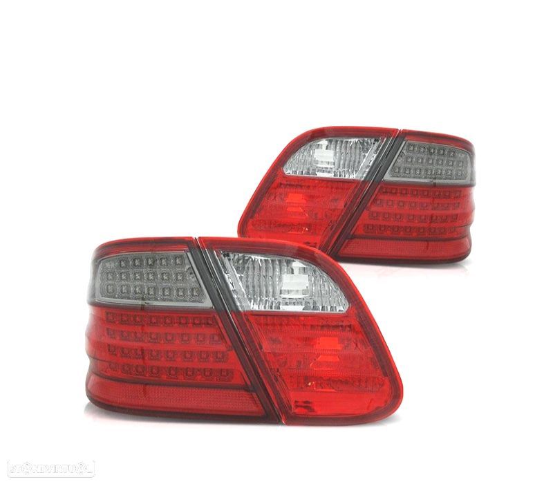 FAROLINS TRASEIROS MERCEDES CLK W208 97-02 LED VERMELHOS FUMADOS - 2