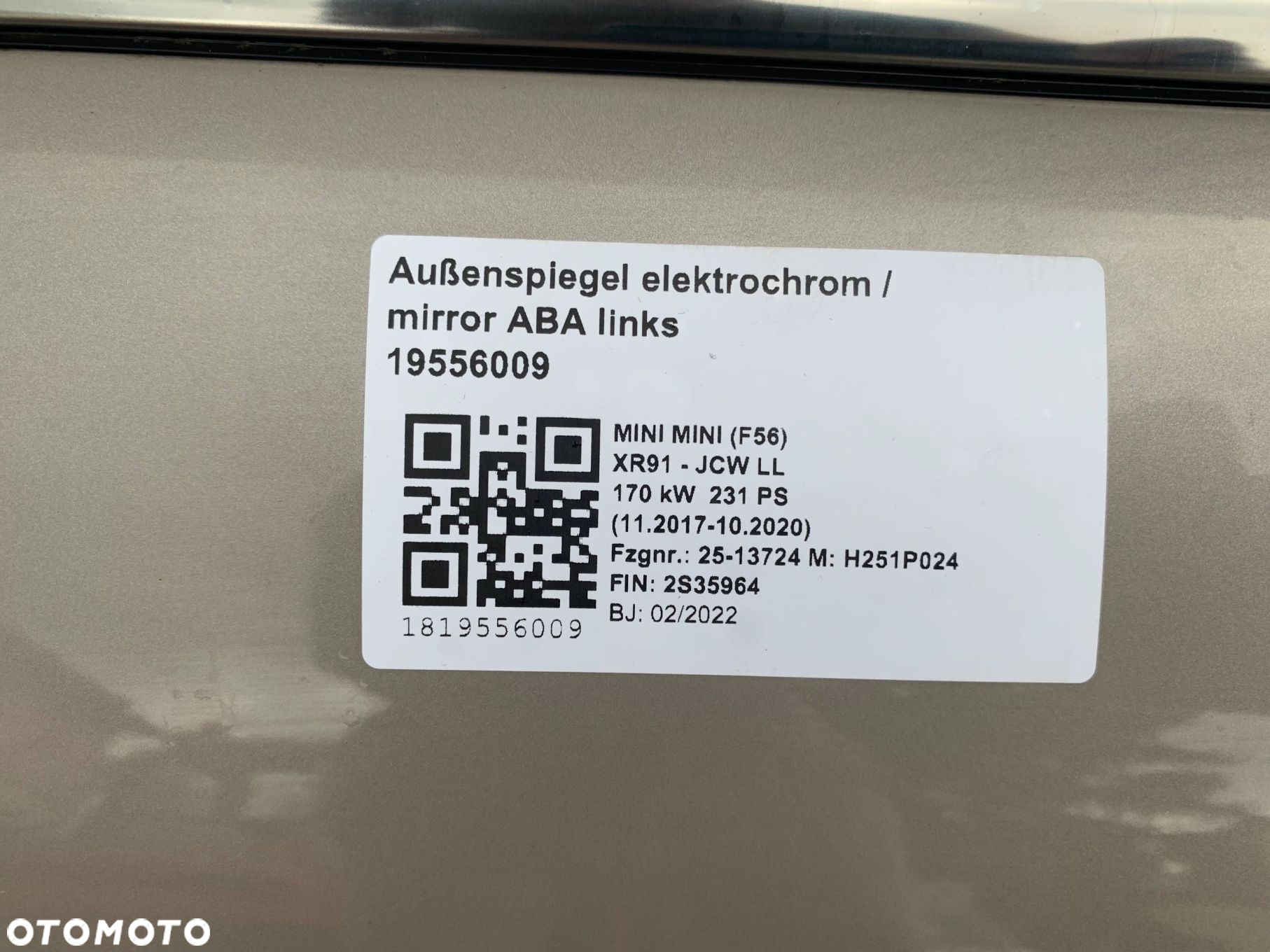 DRZWI LEWE PRAWE MINI COOPER F56 F57 B47 ROOFTOP GREY METALLIC - 10