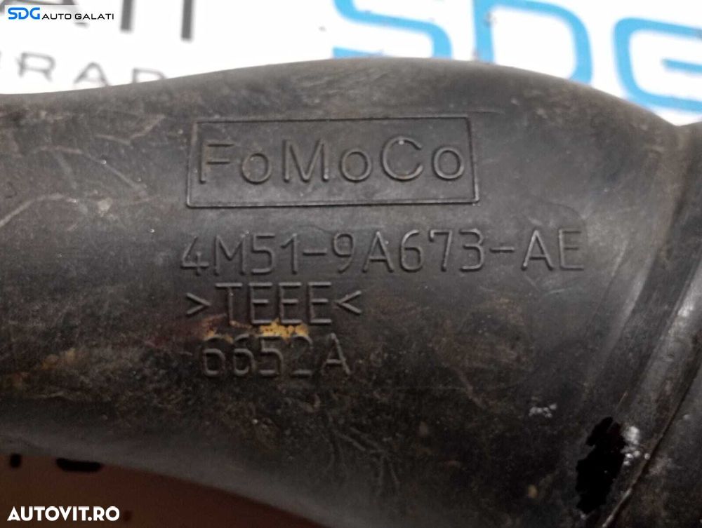 Furtun Conducta Tub Tubulatura Admisie Aer Radiator Intercooler Ford Focus 2 1.8 TDCI KKDA 2004 - 2010 Cod 4M51-9A673-AE [M7836] - 2