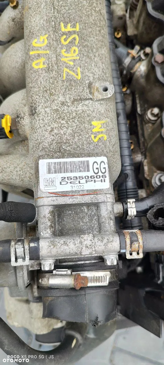 SILNIK SKRZYNA BIEGÓW Z16SE 1.6 ASTRA G MERIVA KOŁO ZAMACHOWE SPRĘŻARKA KLIMATYZACJI - 5