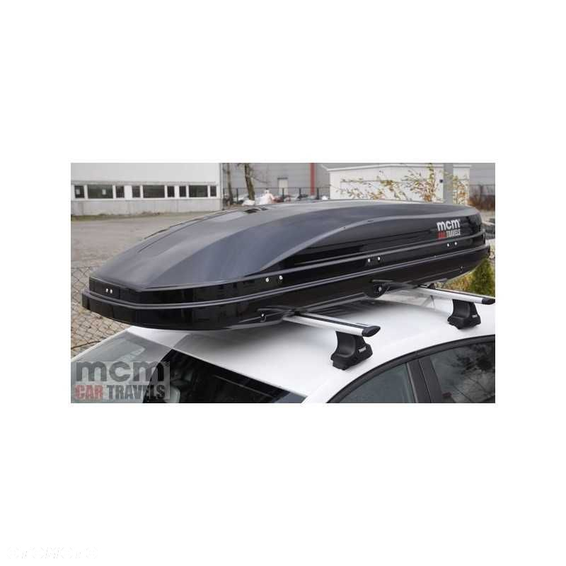 Bagażnik Box dachowy Kufer Boks bagażowy HAKR MAGIC 400 Czarny 199cm - 8