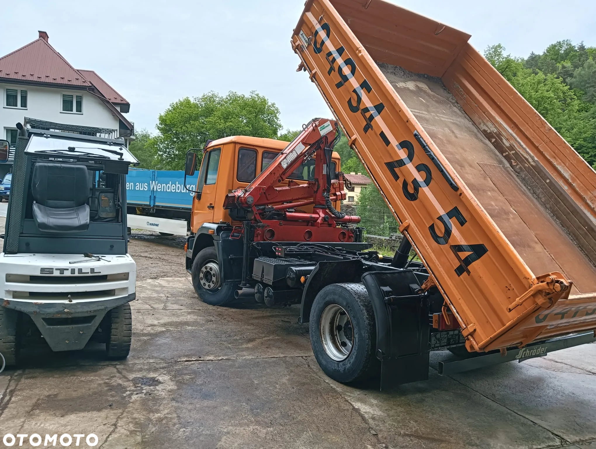 MAN 15.220 wywrotka 3 stronna HDS HIAB 2 osiowy dwu osiowa kiper HDS - 5